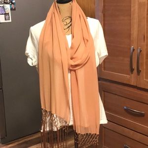BiJoux Terner Long Peach Colored Scarf
